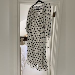SLEEPER dress. B&W polka dots. New but no tags
